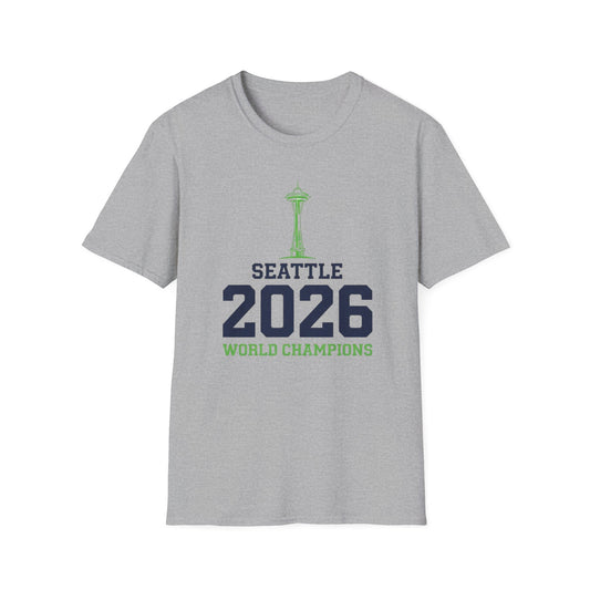 Seattle 2026 World Champions T-Shirt with Space Needle - Website Exclusive