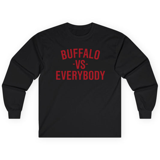 'Buffalo vs Everybody' Long Sleeved Buffalo Hockey Shirt