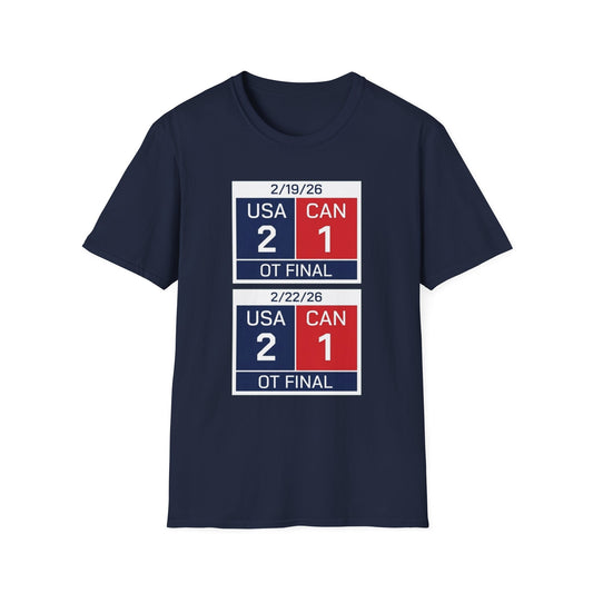 USA Hockey Scoreboard Tee - Men's and Women's Hockey Gold Medal Exclusive T-Shirt