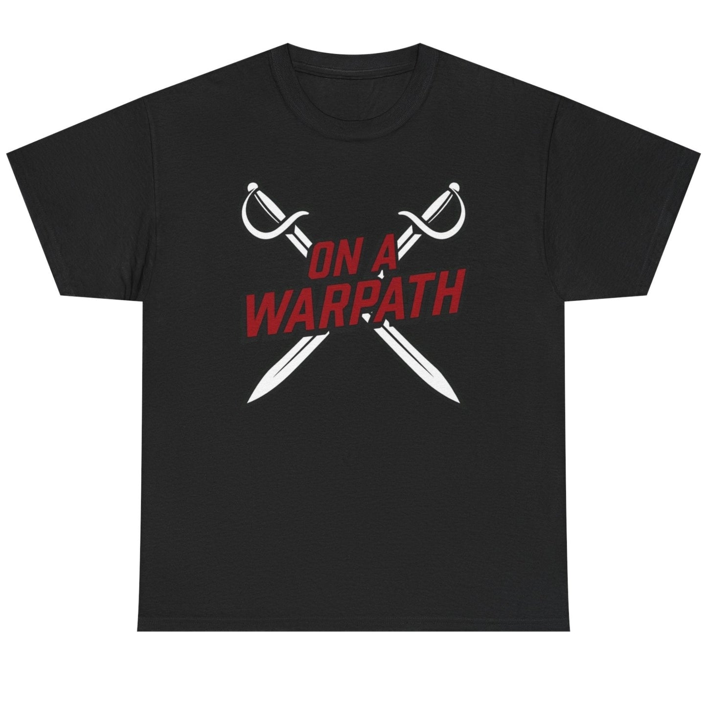 'On a Warpath' Buffalo Hockey T-Shirt - Black