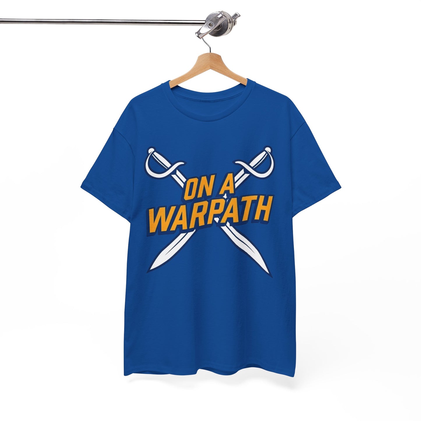 'On a Warpath' Buffalo Hockey T-Shirt - Royal