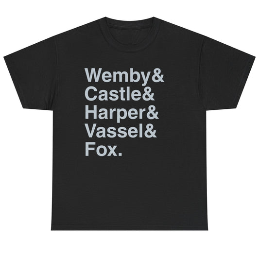 Wemby & Castle & Harper & Vassel & Fox 2026 San Antonio Basketball T-Shirt