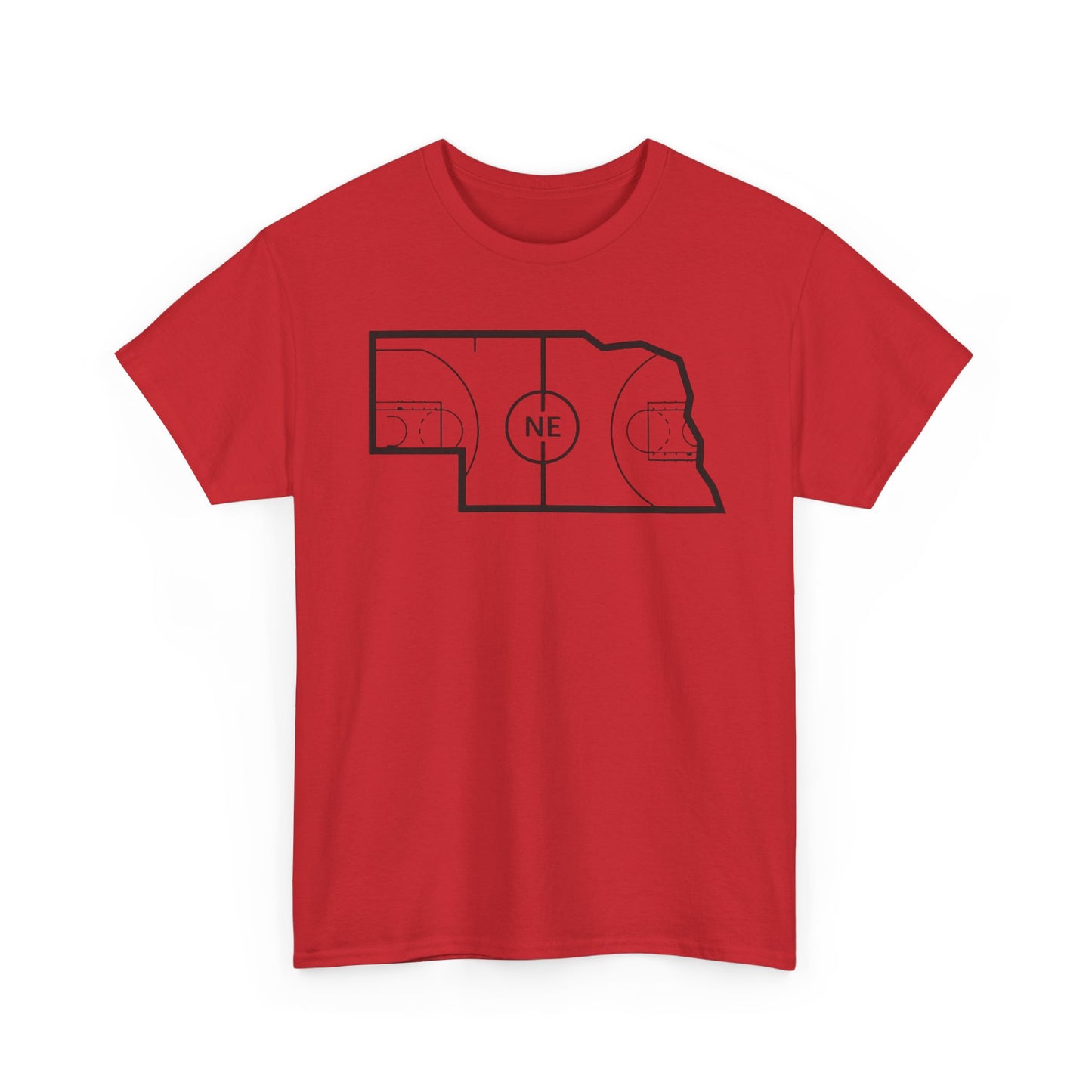 Nebraska Basketball Court T-Shirt