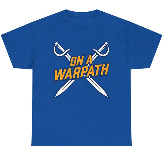 'On a Warpath' Buffalo Hockey T-Shirt - Royal