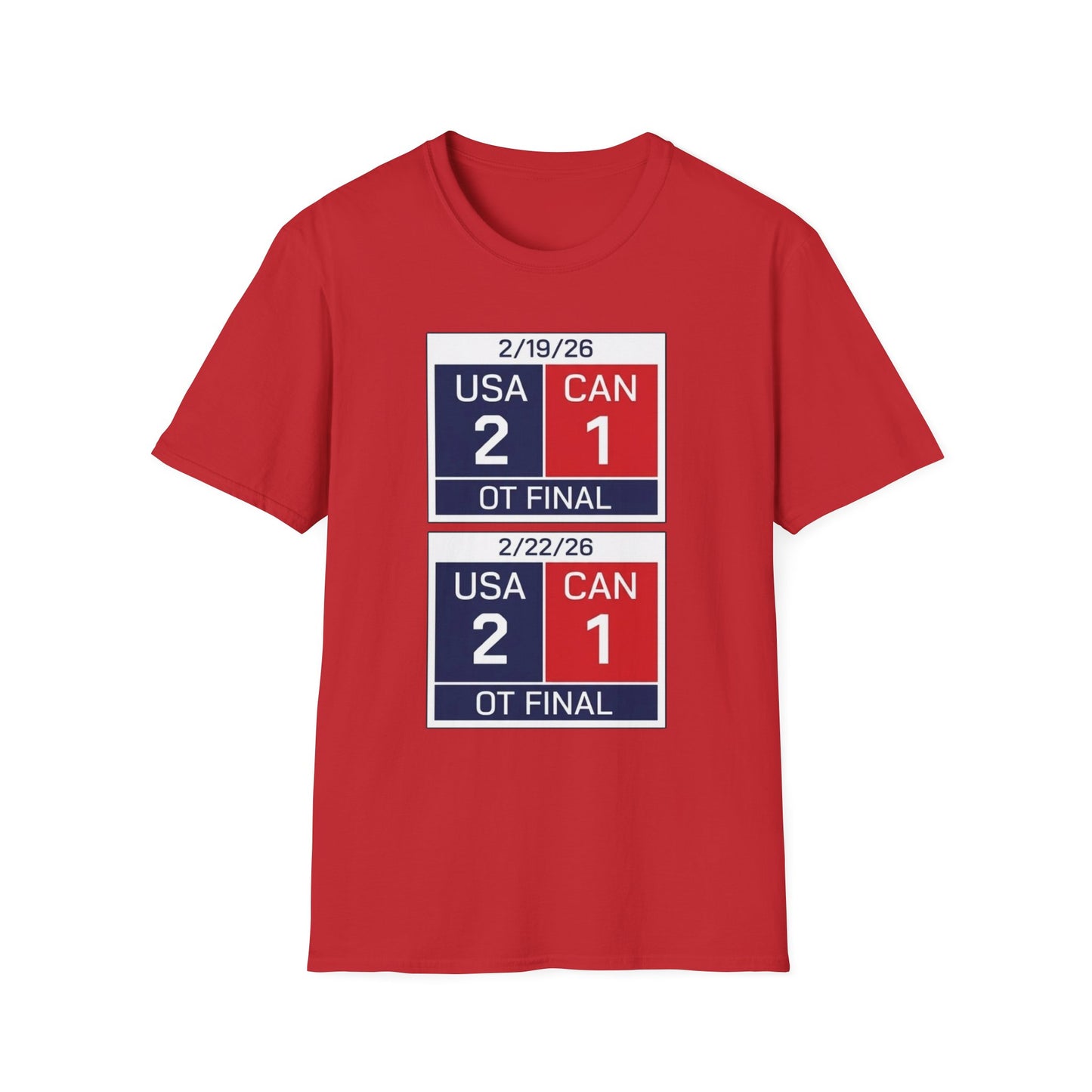 USA Hockey Scoreboard Tee - Men's and Women's Hockey Gold Medal Exclusive T-Shirt