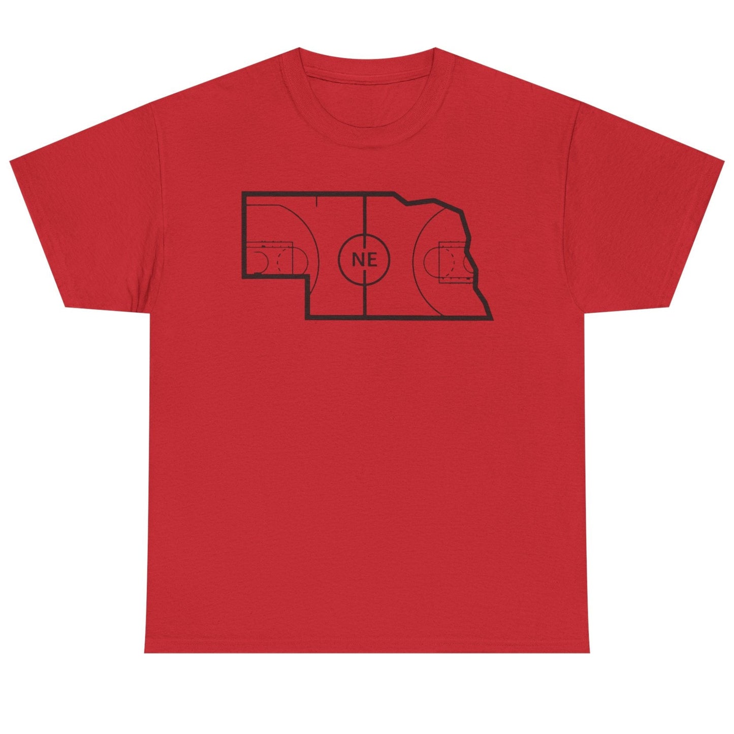 Nebraska Basketball Court T-Shirt