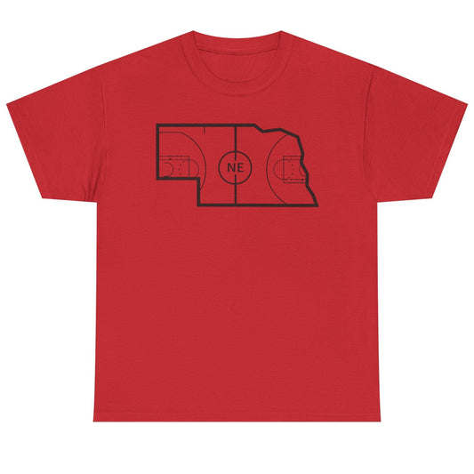 Nebraska Basketball Court T-Shirt