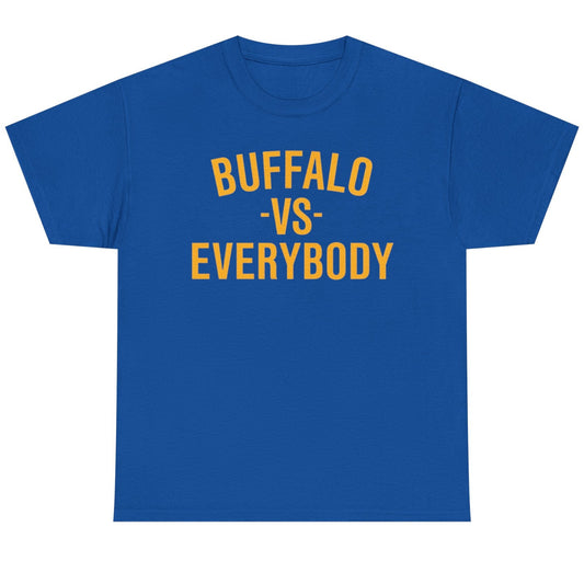 'Buffalo vs Everybody' Buffalo Hockey T-Shirt - Royal