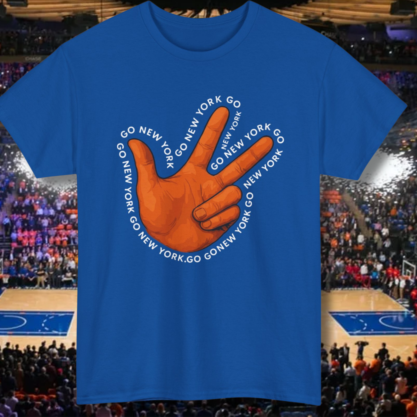 Go New York Go NYK Basketball Tee
